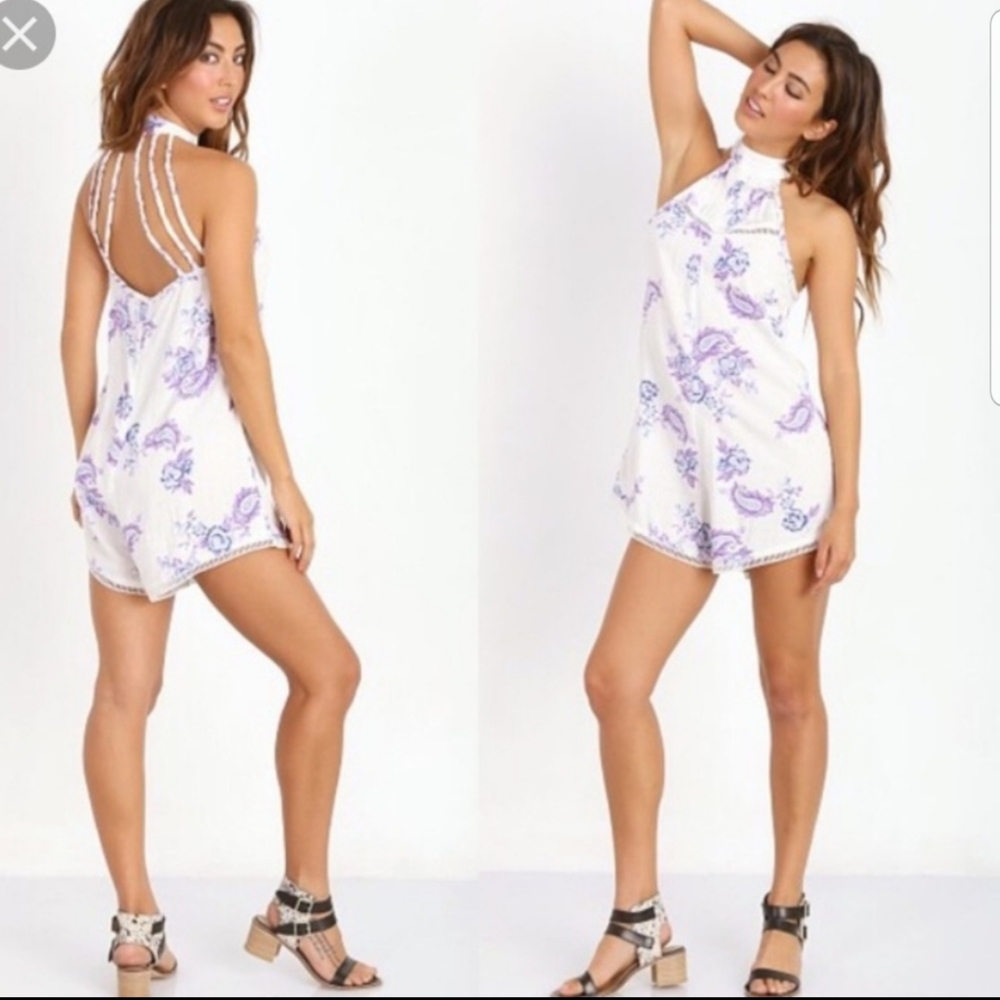 NWT Free People X Tallow Dashwood Paisley Romper